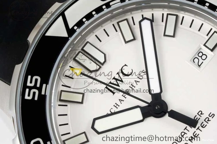 MIROTIME 0228 Premium Aquatimer Automatic SS RSF 1:1 Best Edition White Black Dial on Black Rubber Strap A 7067